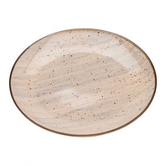 Prato 19cm Avulso Sobremesa de Porcelana Watercolor Cinza